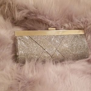 Silver Sparkling Clutch Handbag